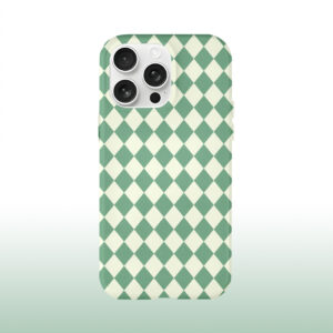 Retro Green Checkered Pattern Phone Case