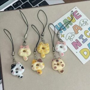 Meow Donut Kitty Phone Charms