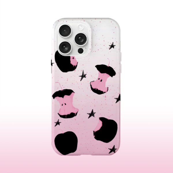 Black&Pink Apple Pattern Phone Case
