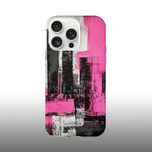 Black & Pink Rock City Pattern Phone Case