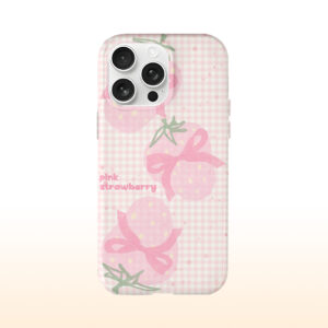 Sweetheart Strawberry Checkered Pattern Phone Case