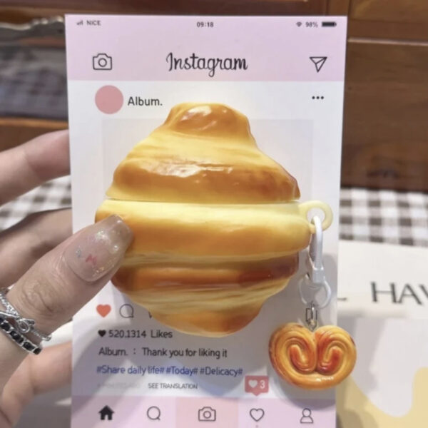 Croissant AirPods Case Protective Cover - Image 2